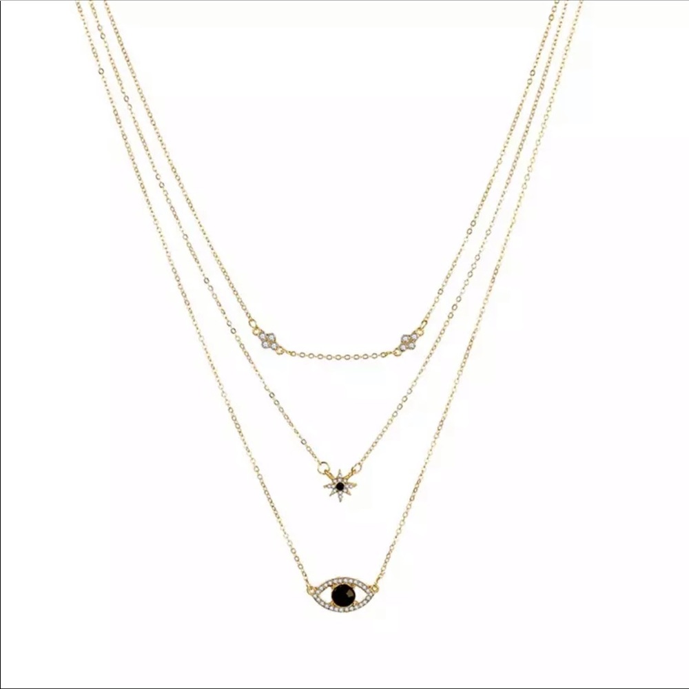 Three in one gold necklace!